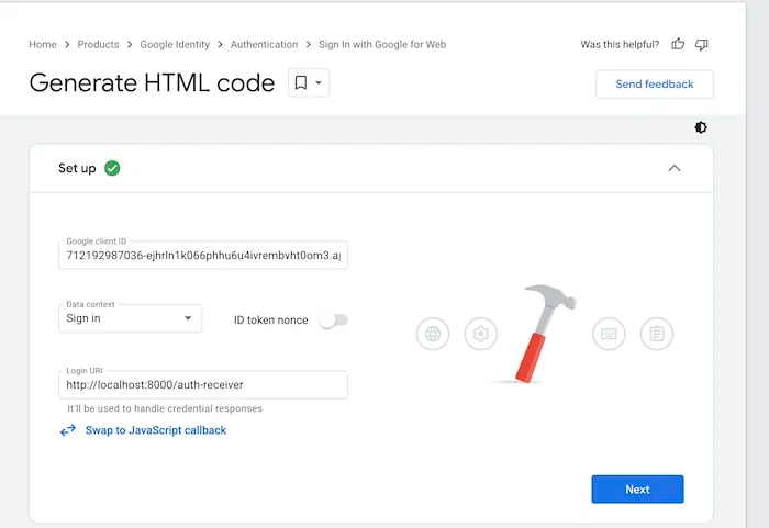 Google HTML generator