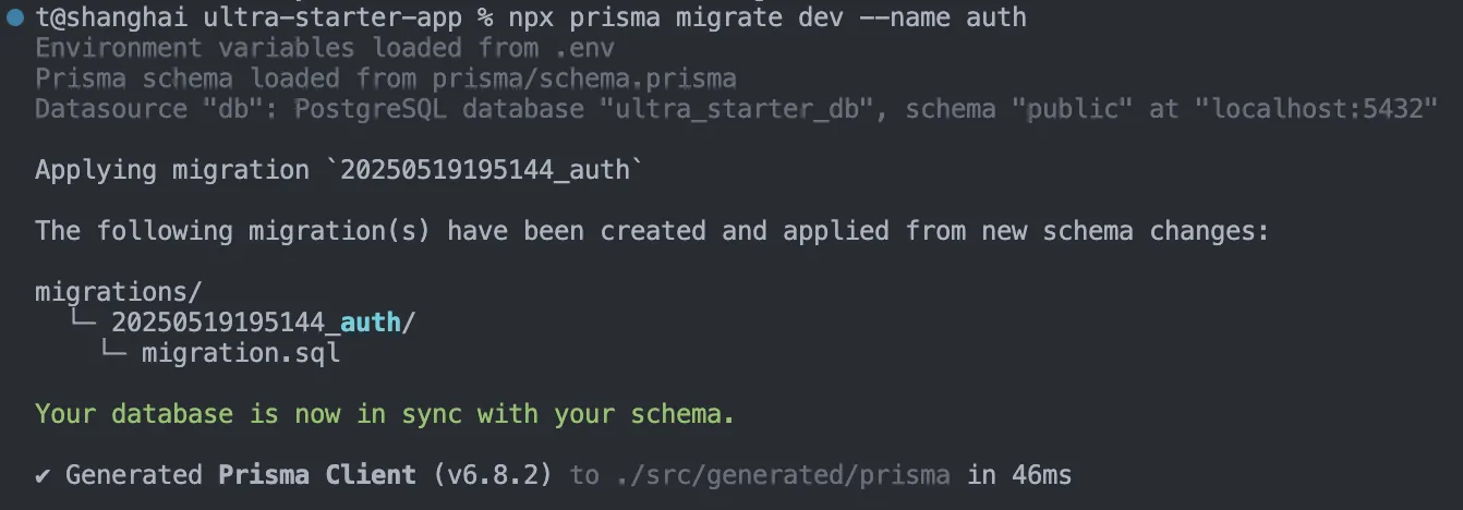 Prisma migration
